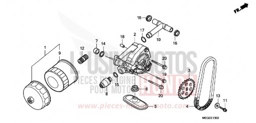 OIL PUMP VT750C9 de 2009
